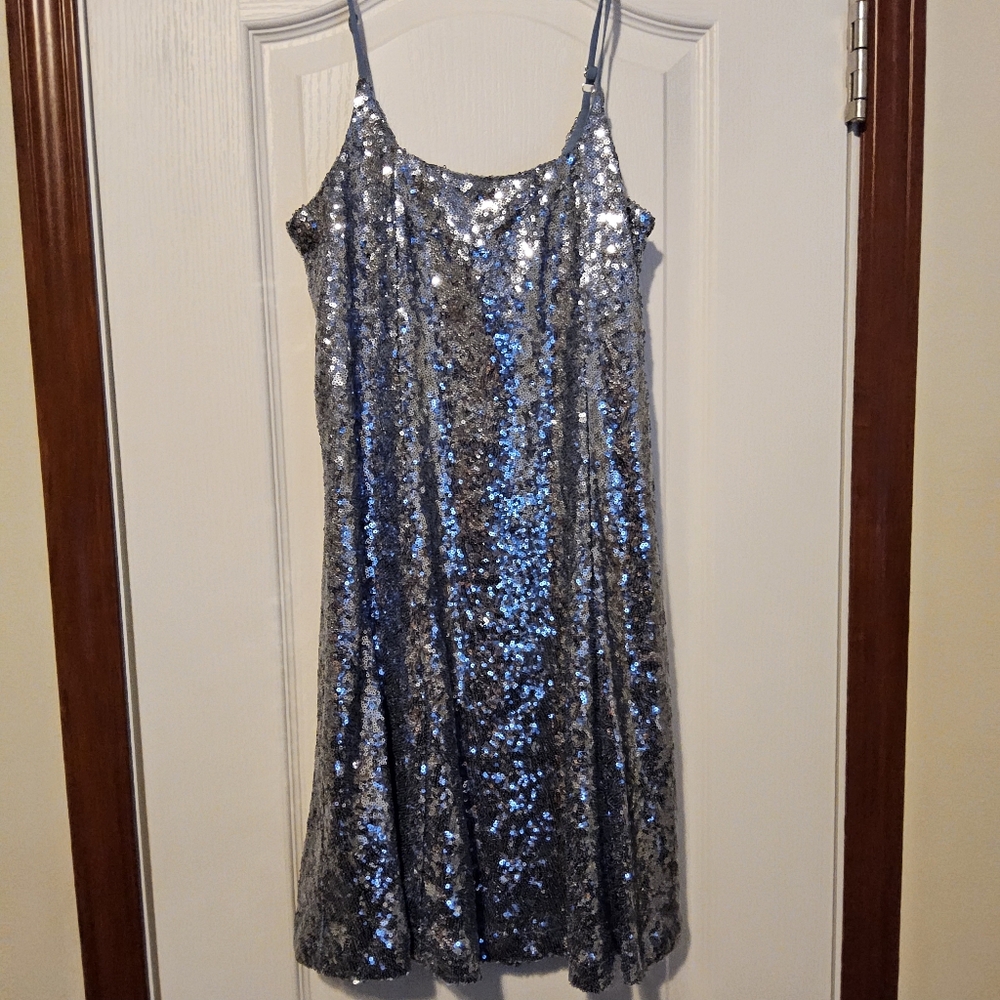 Melrose & Market spaghetti strap sequin formal dress